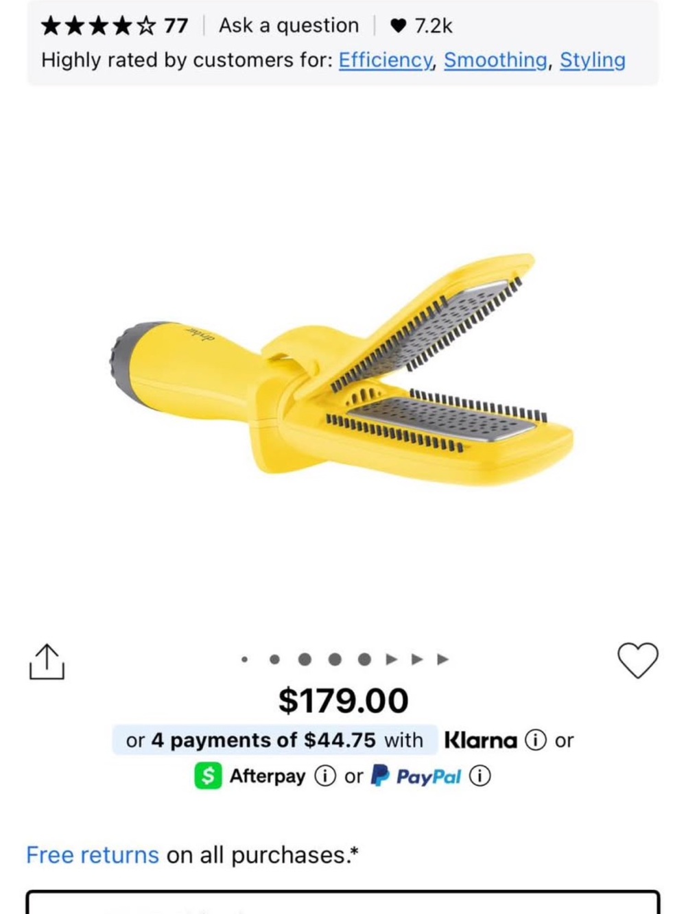 Drybar Yellow Double-Plate Heated Hair Brush